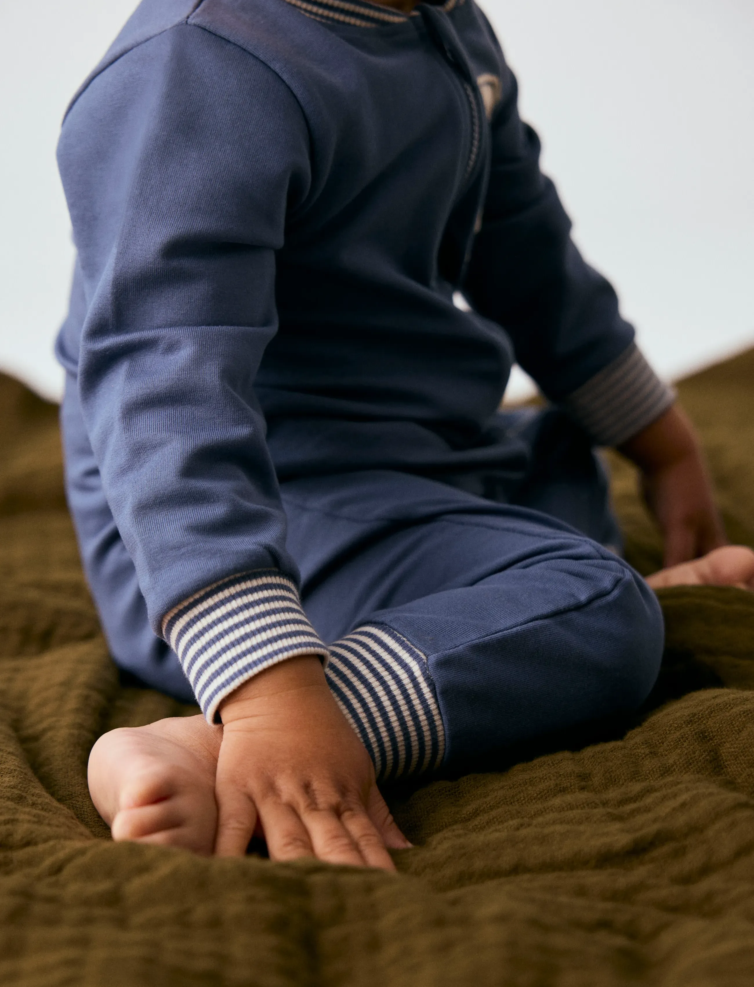 name it - NBMKOPPE LS SWEAT SUIT UNB - jumpsuits - vintage indigo - 4