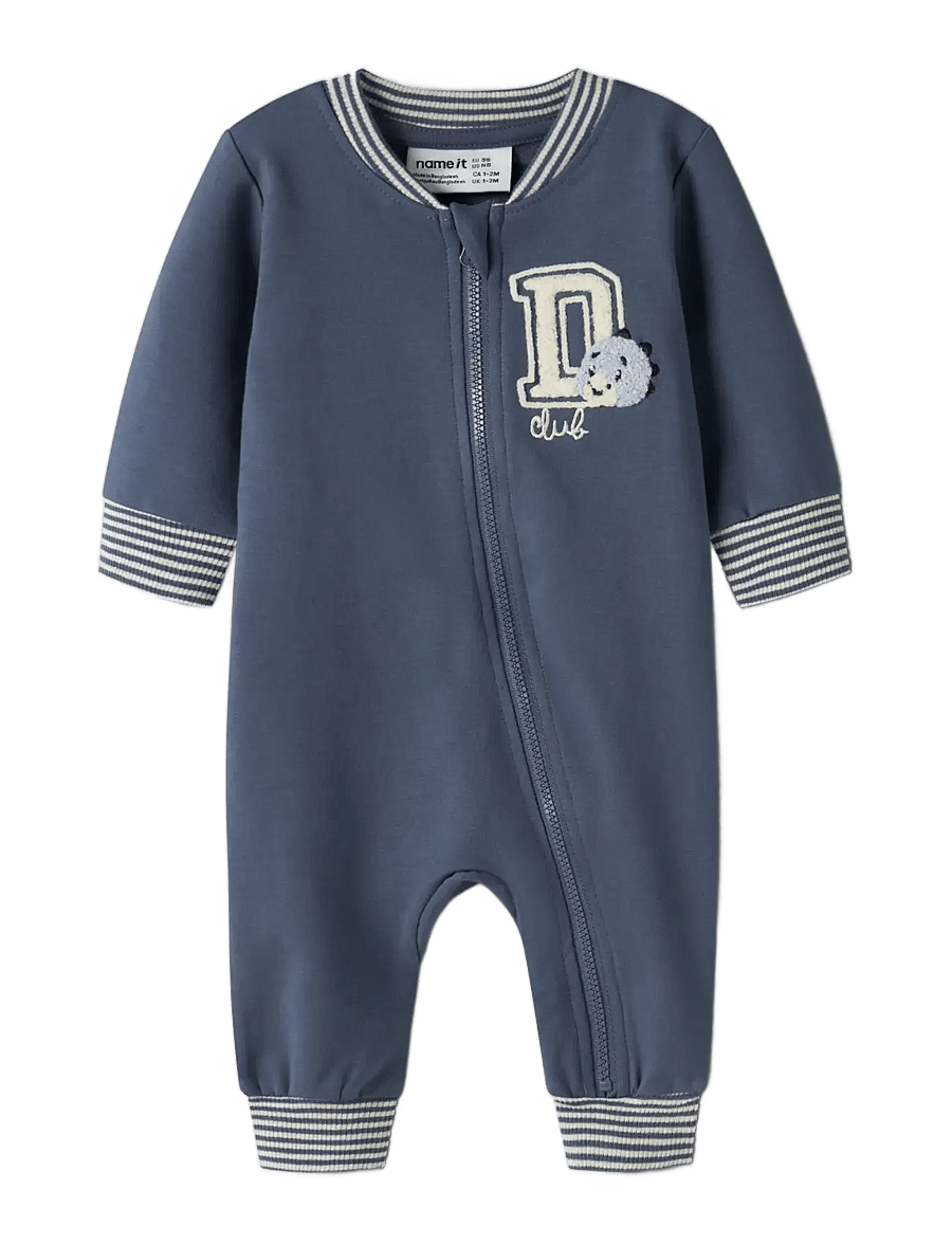 name it - NBMKOPPE LS SWEAT SUIT UNB - jumpsuits - vintage indigo - 2
