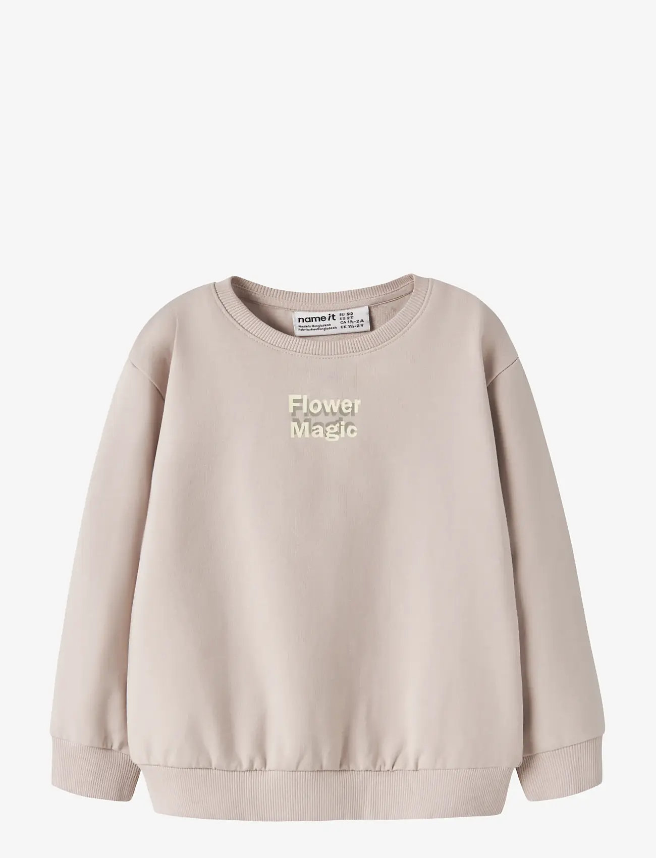 name it - NMFDARTINE LS NREG SWEAT UNB - trøjer - chateau gray - 0