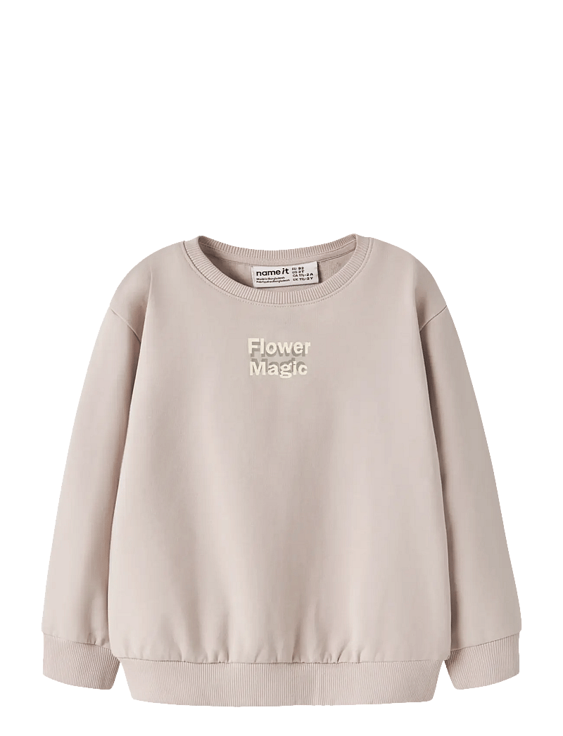 name it - NMFDARTINE LS NREG SWEAT UNB - trøjer - chateau gray - 0