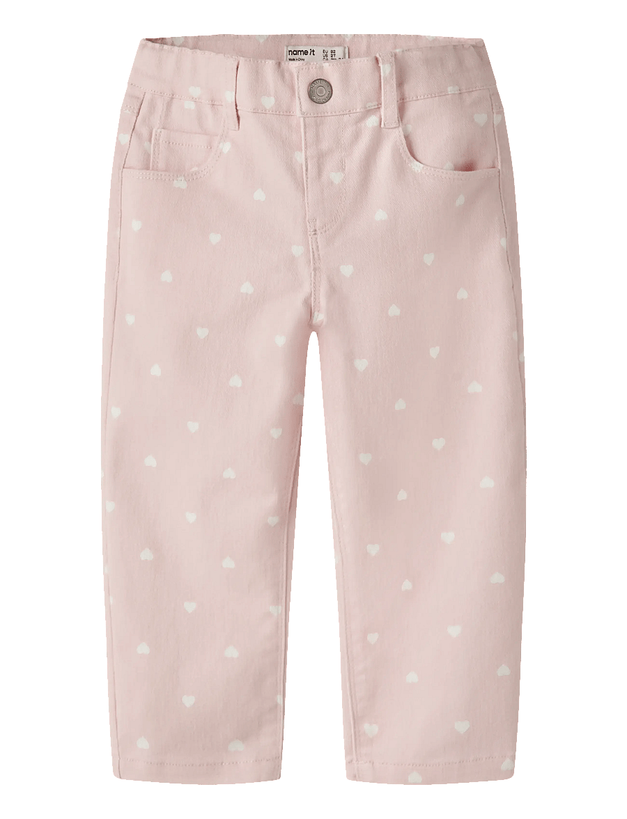 name it - NMFBELLA MOM TWILL AOP PANT 3217-YF - babyhosen - lotus - 0