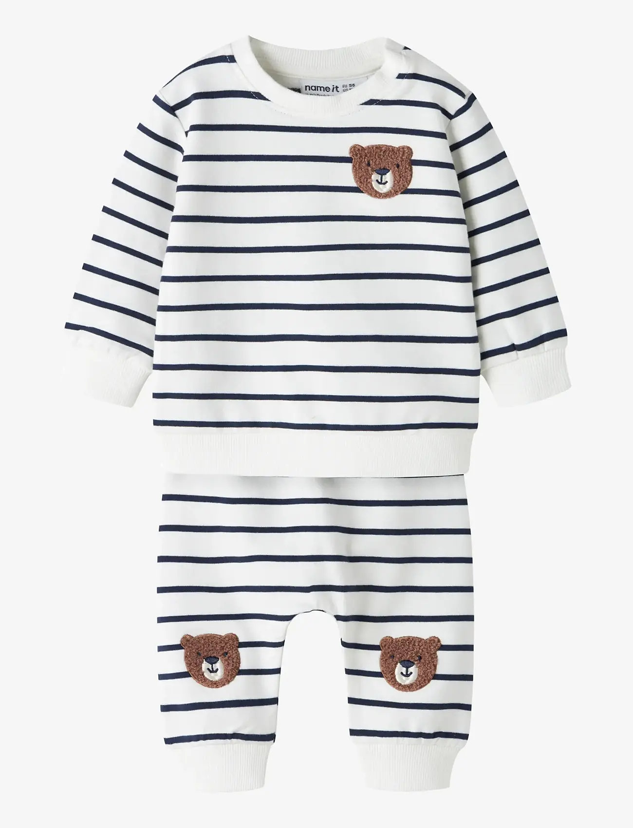 name it - NBMDADDEL LS SWEAT SET - sæt med langærmet t-shirt - navy blazer - 0