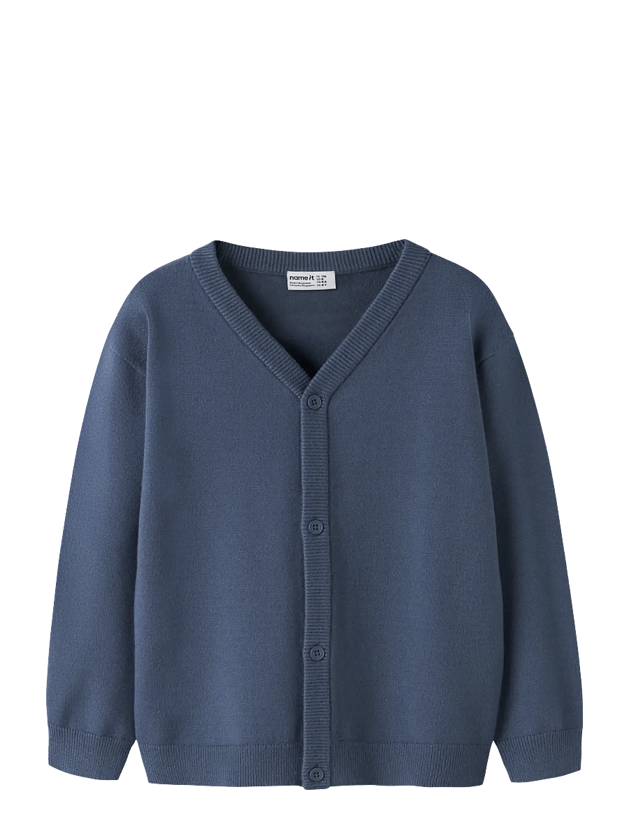 name it - NMMKETTE LS LOOSE KNIT CARD - vintage indigo - 0