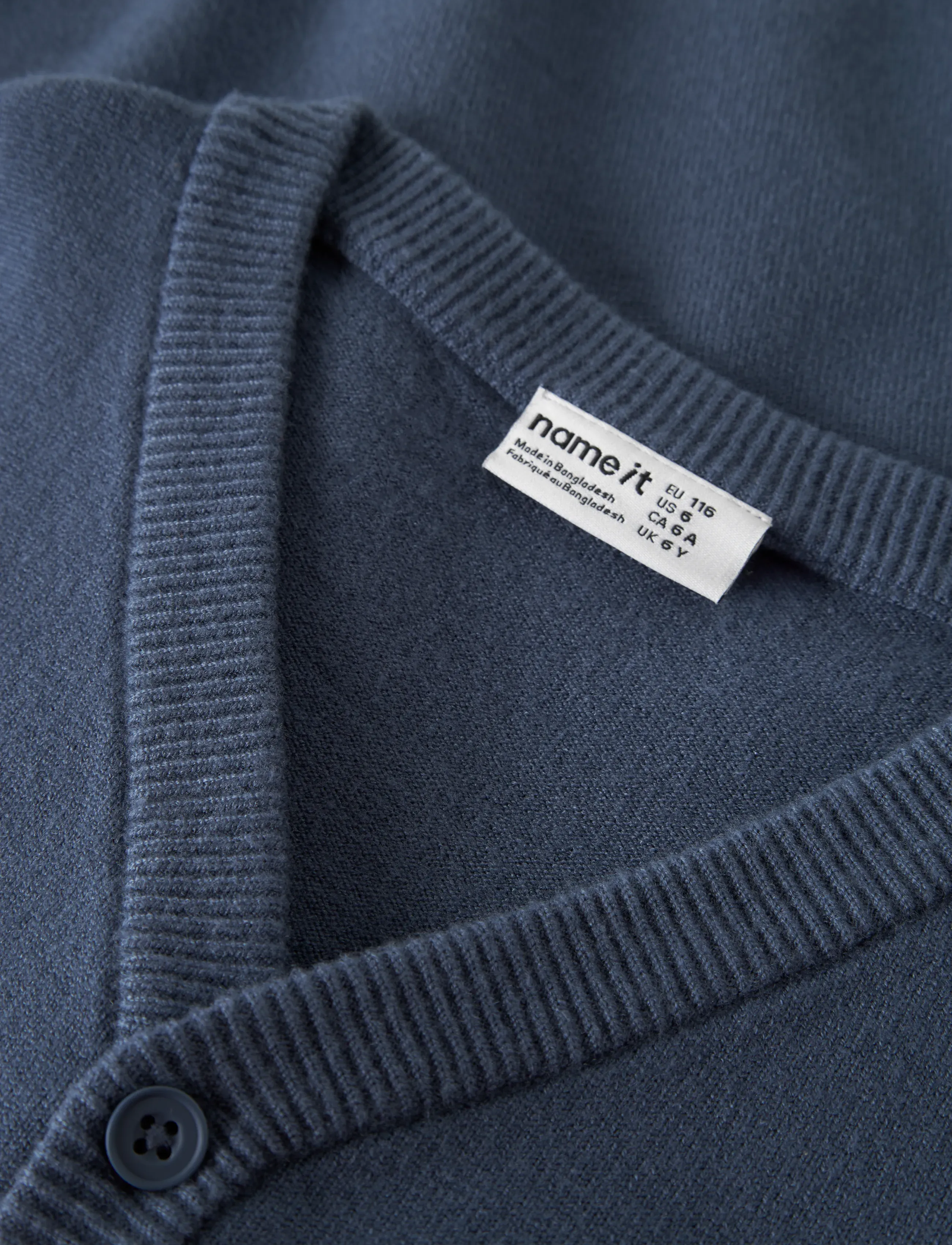 name it - NMMKETTE LS LOOSE KNIT CARD - vintage indigo - 2