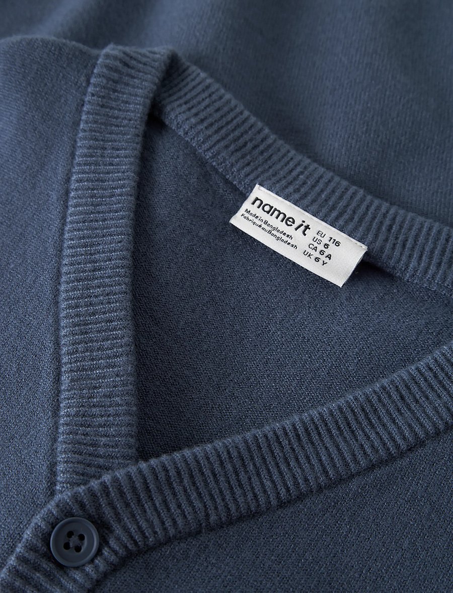 name it - NMMKETTE LS LOOSE KNIT CARD - vintage indigo - 2