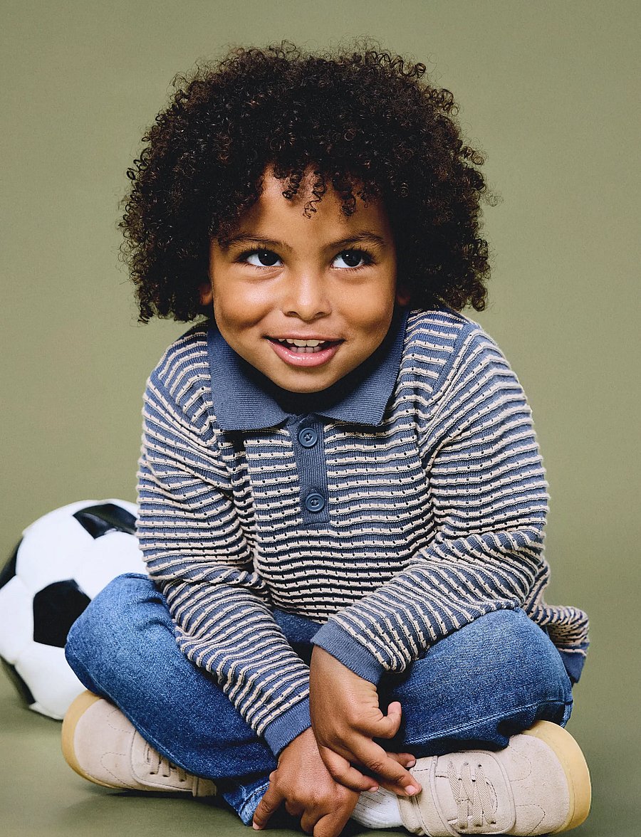 name it - NMMKETAN LS KNIT POLO - langærmede poloer - vintage indigo - 2