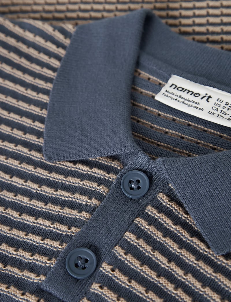 name it - NMMKETAN LS KNIT POLO - langærmede poloer - vintage indigo - 3