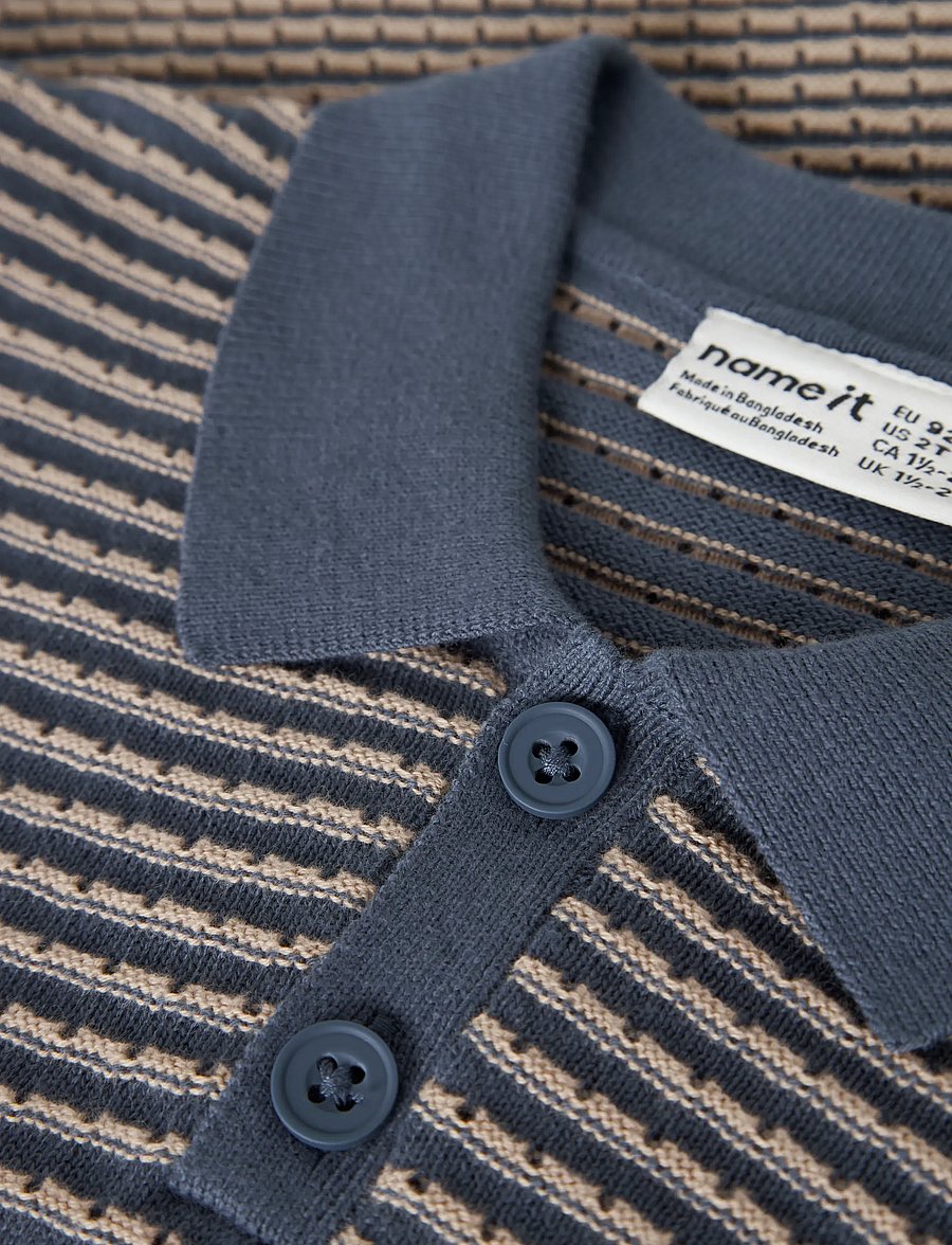 name it - NMMKETAN LS KNIT POLO - langærmede poloer - vintage indigo - 3