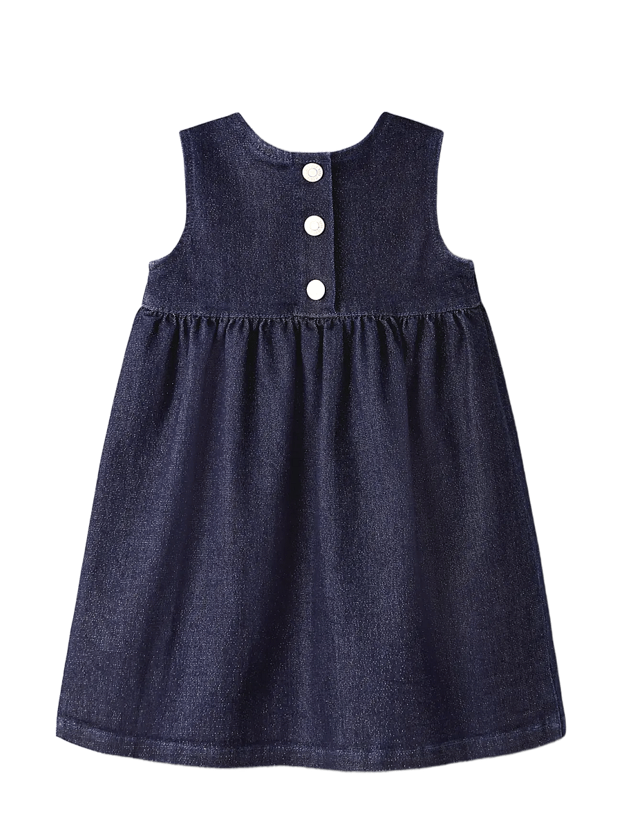 name it - NMFELLA DNM GLITTER DRESS 1208-LU - dark blue denim - 1