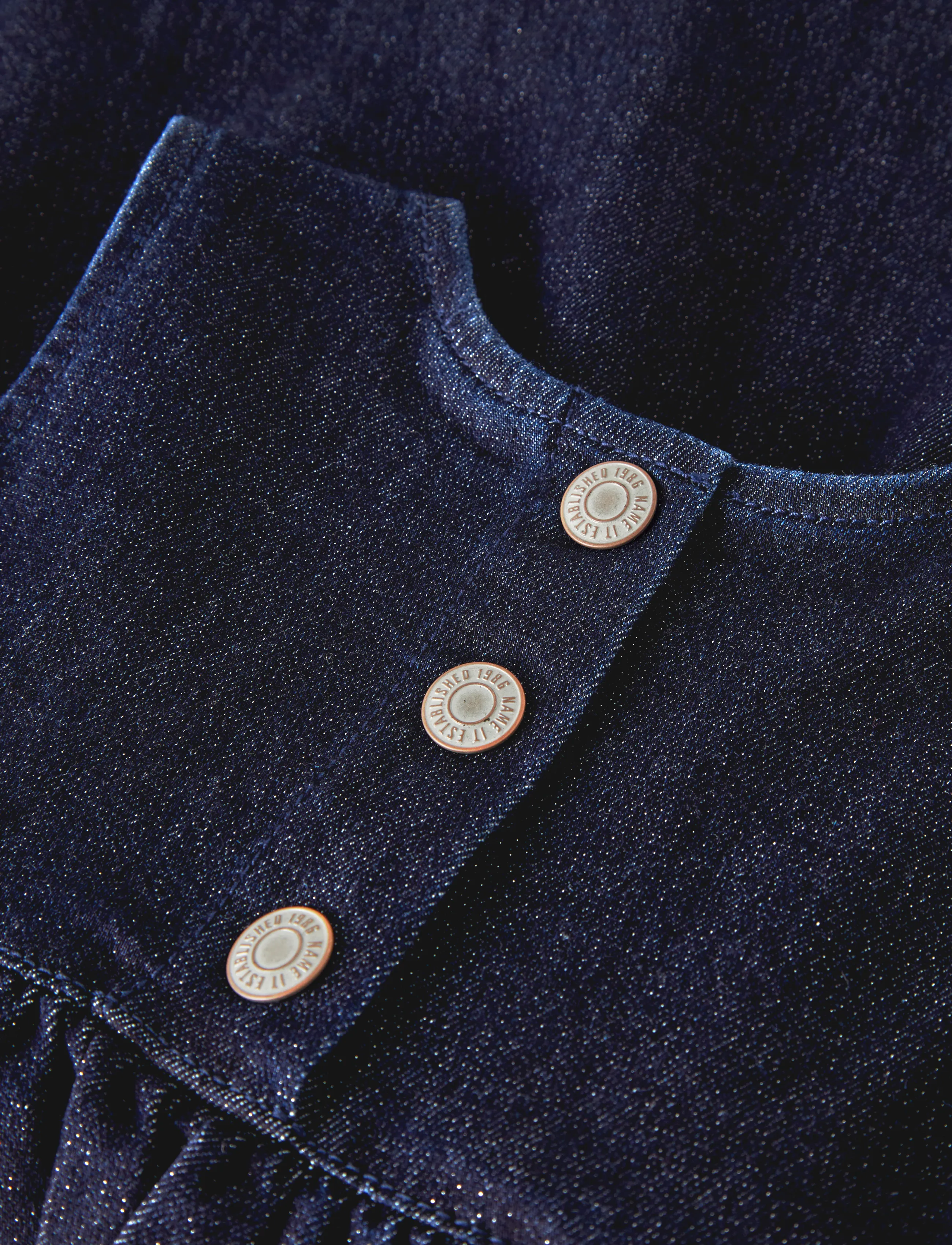 name it - NMFELLA DNM GLITTER DRESS 1208-LU - dark blue denim - 2