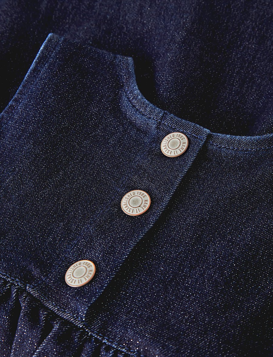 name it - NMFELLA DNM GLITTER DRESS 1208-LU - dark blue denim - 2