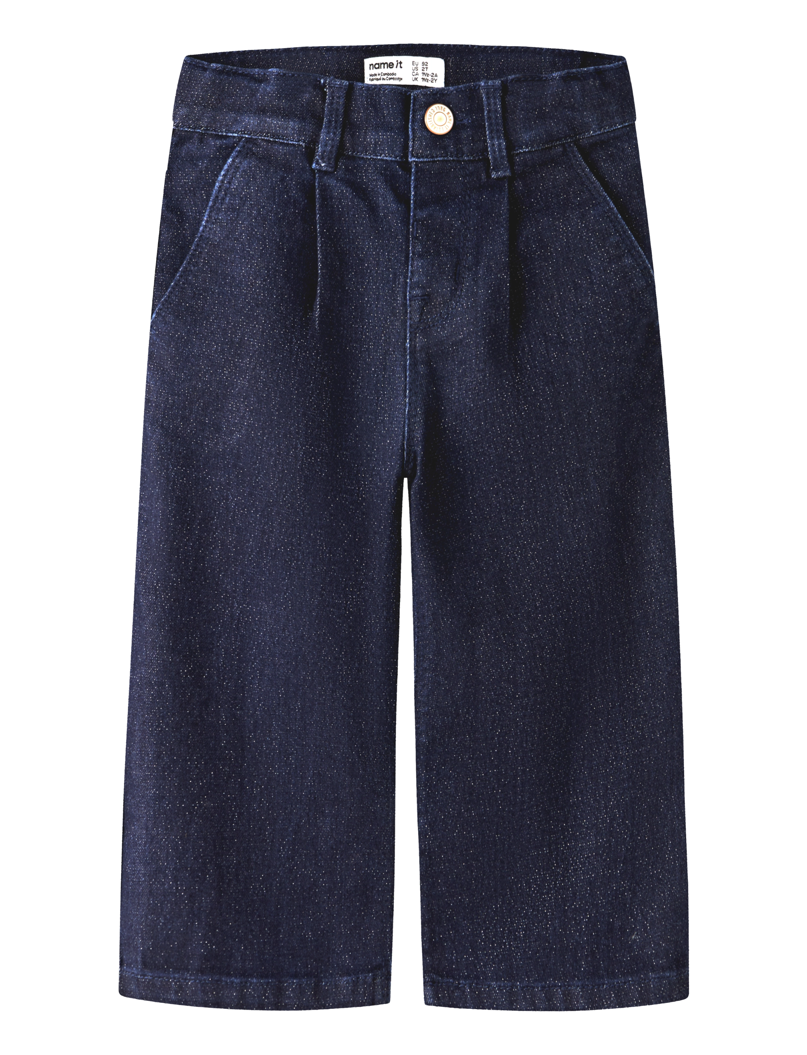 name it NMFROSE WIDE GLITTER JEANS 1208-LU - Hosen - DARK BLUE DENIM / navy