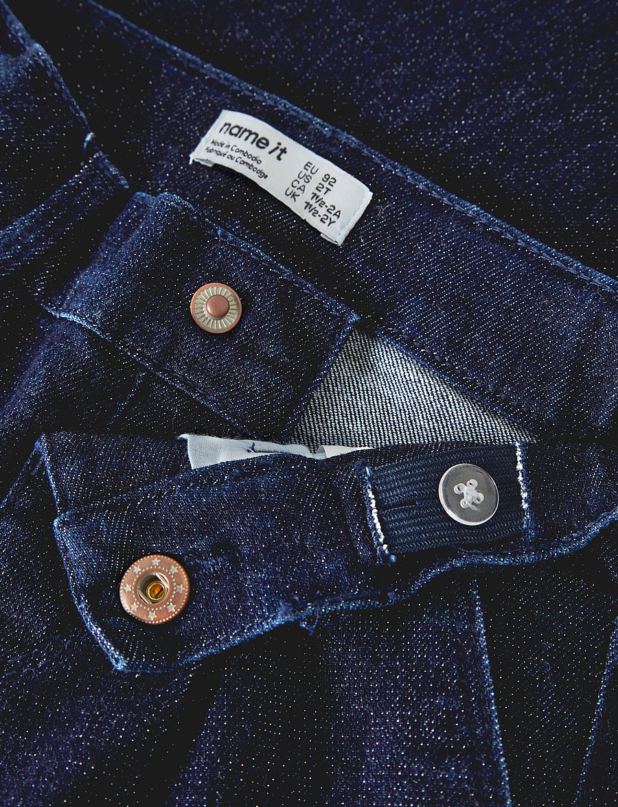 name it - NMFROSE WIDE GLITTER JEANS 1208-LU - dark blue denim - 4