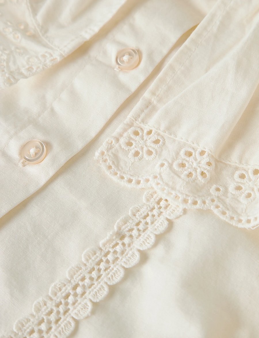 name it - NMFKIS LS SHIRT - langärmlige hemden - antique white - 4