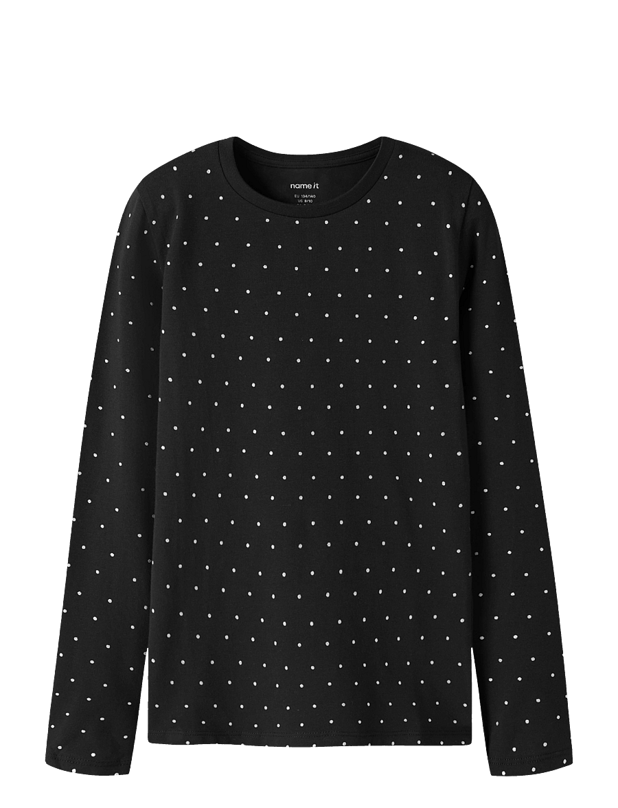 name it - NKFLUAJA LS SLIM TOP - pikkade varrukatega t-särgid - black - 0