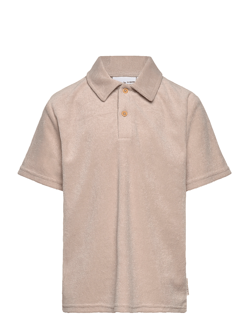 name it - NKMFINTI SS NREG TERRY POLO BOX - kortærmede poloer - chateau gray - 0