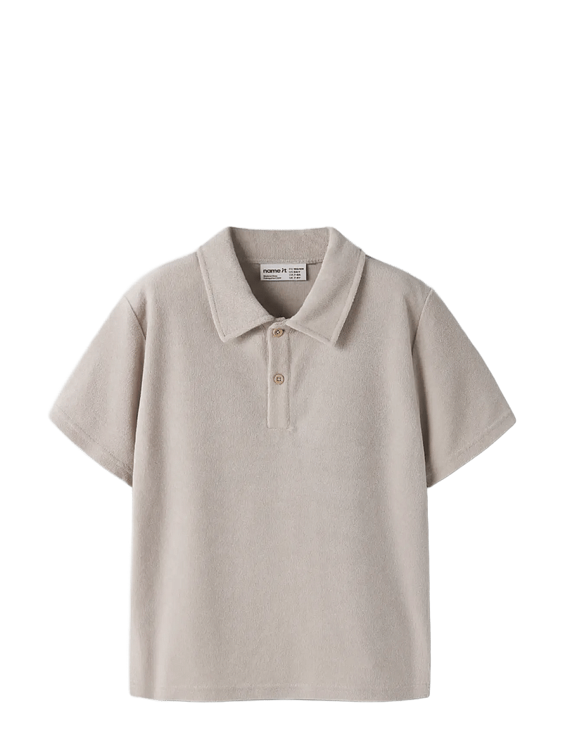 name it - NKMFINTI SS NREG TERRY POLO BOX - kortærmede poloer - chateau gray - 2