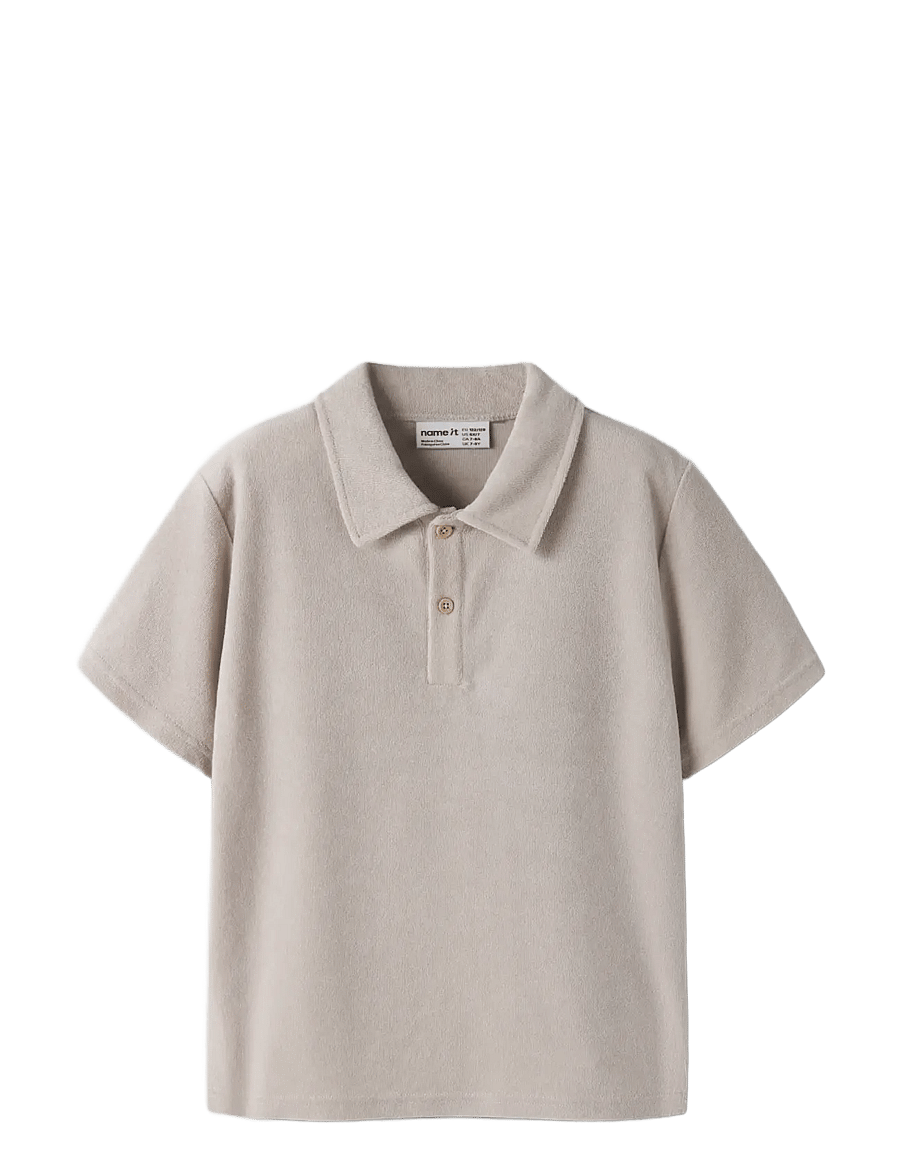 name it - NKMFINTI SS NREG TERRY POLO BOX - kurzärmelig - chateau gray - 2