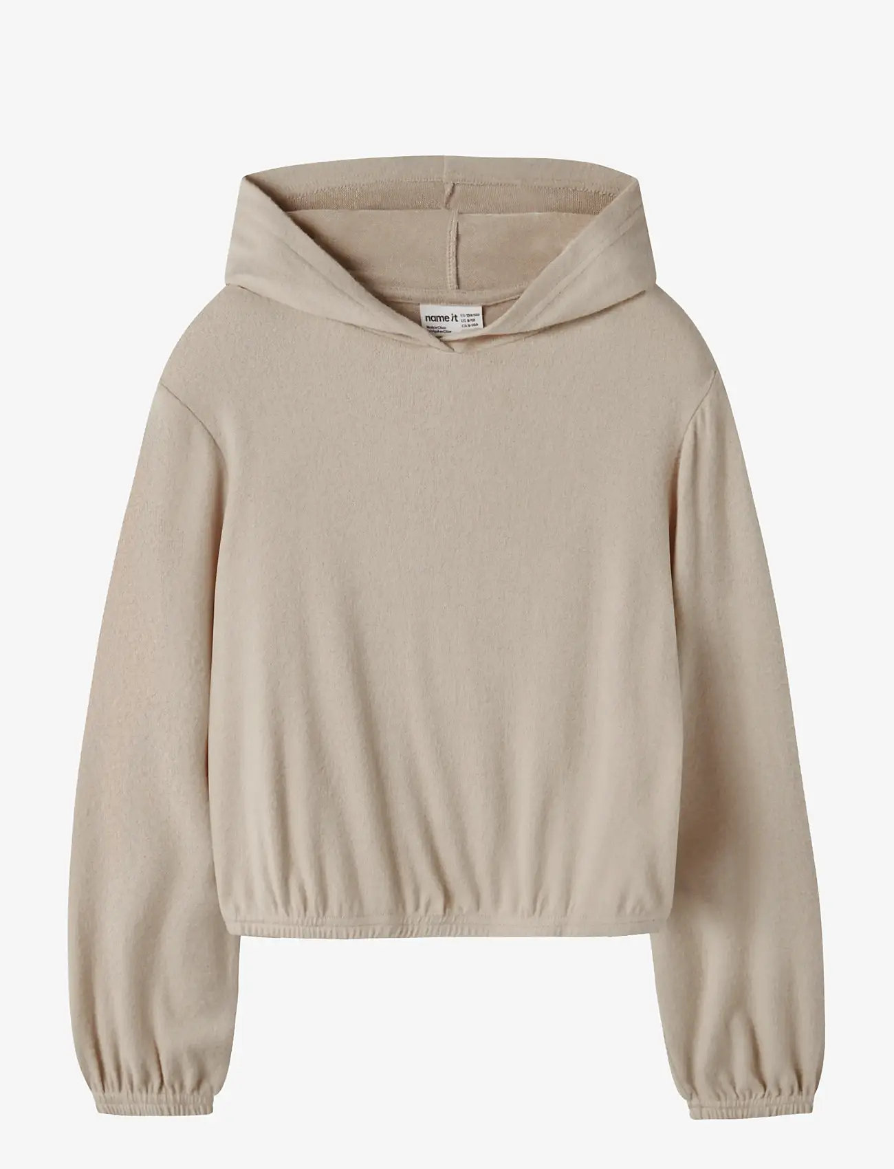 name it - NKFKATHLON LS SH TOP WH - hættetrøjer - peyote - 0