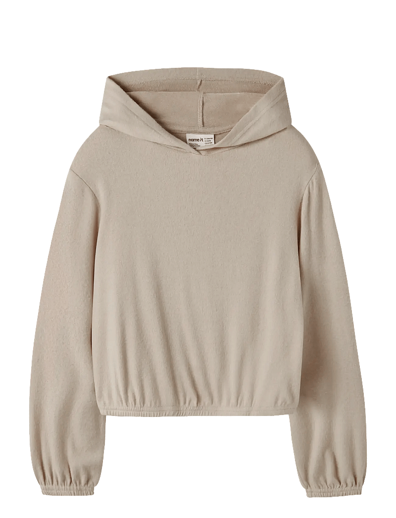 name it - NKFKATHLON LS SH TOP WH - hættetrøjer - peyote - 0