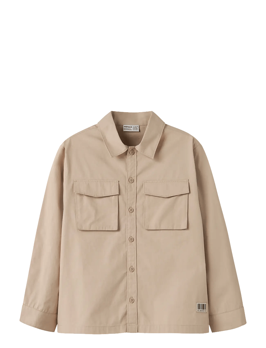 name it - NKMKAMO LS OVERSHIRT - sesame - 0