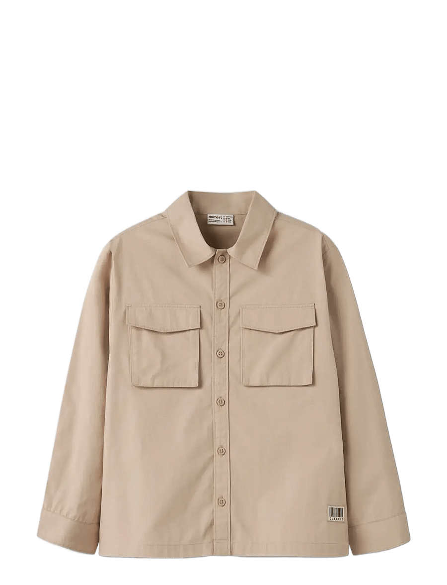 name it - NKMKAMO LS OVERSHIRT - sesame - 2