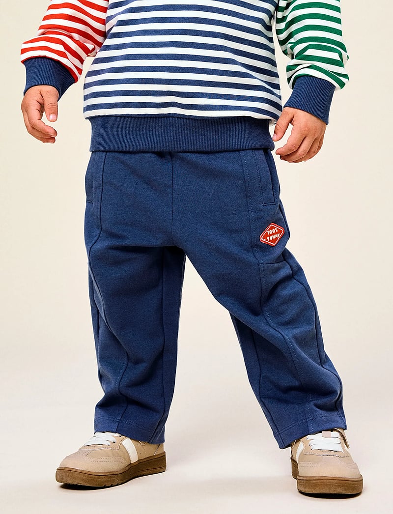 name it - NMMKASTER NREG SWEAT PANT UNB - sweatshorts - vintage indigo - 3