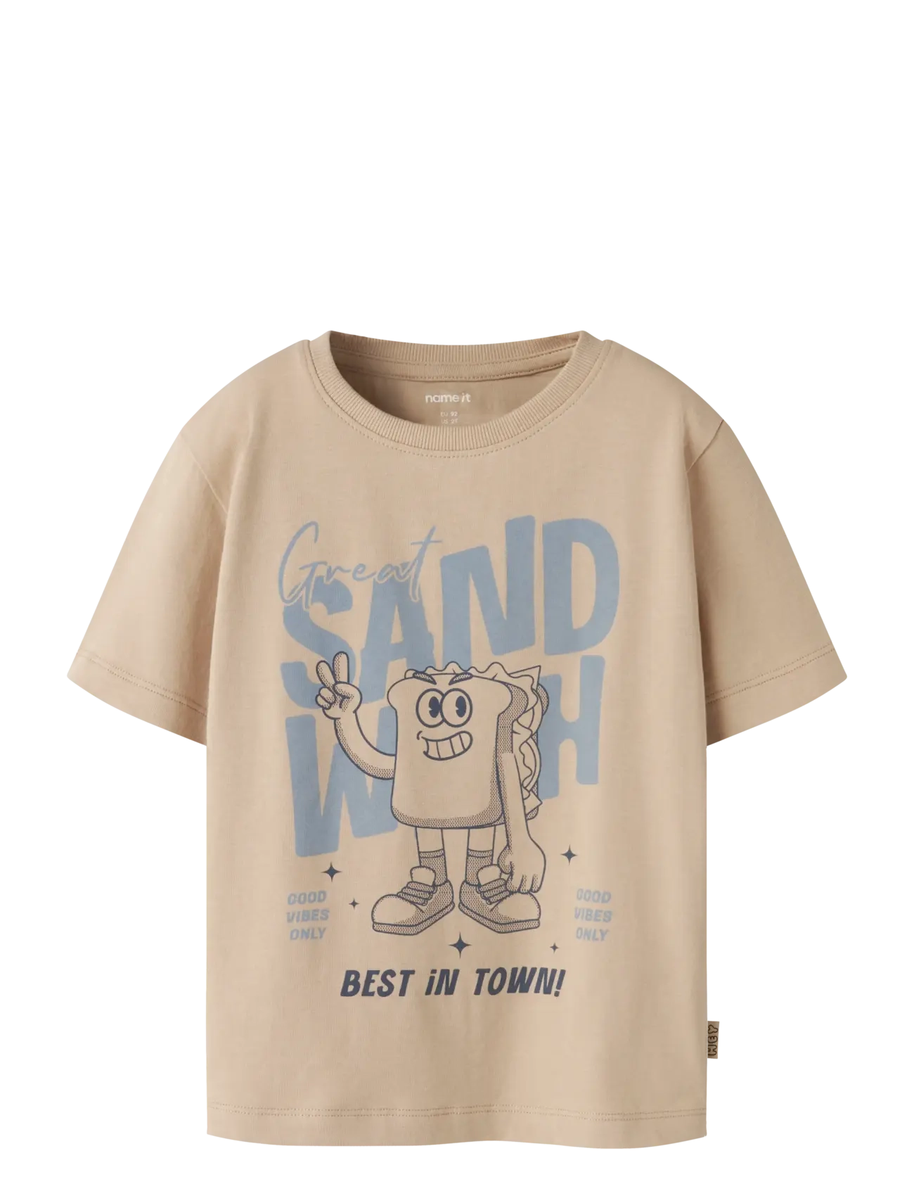 name it NMMKARLO SS NREG TOP BOX - Alussärgid - SESAME / beige