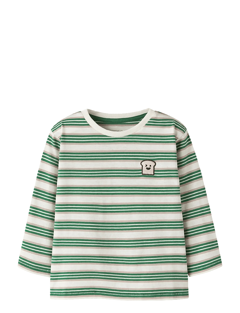 name it - NMMKEAN LS NREG TOP - langærmede t-shirts - verdant green - 0