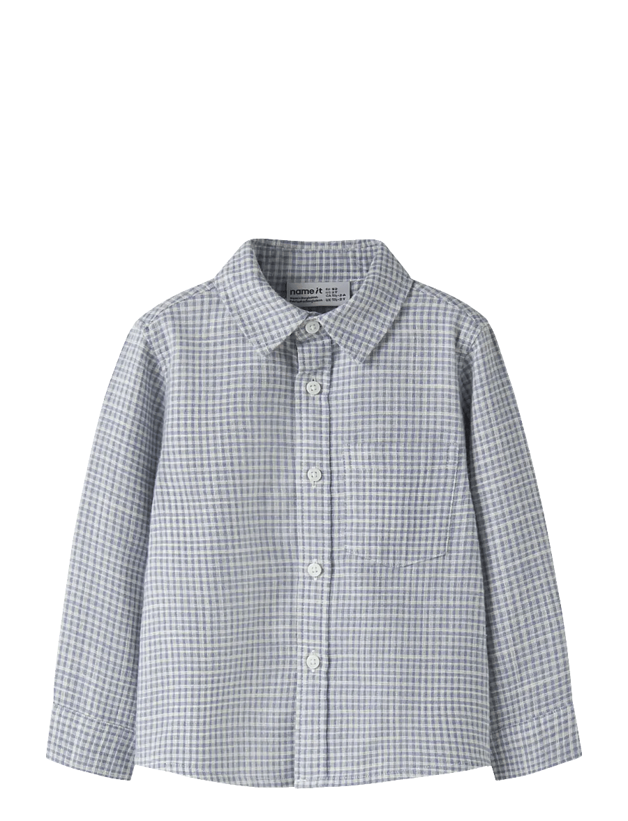 name it - NMMKRISTIAN LS NREG SHIRT BOX - ashley blue - 0