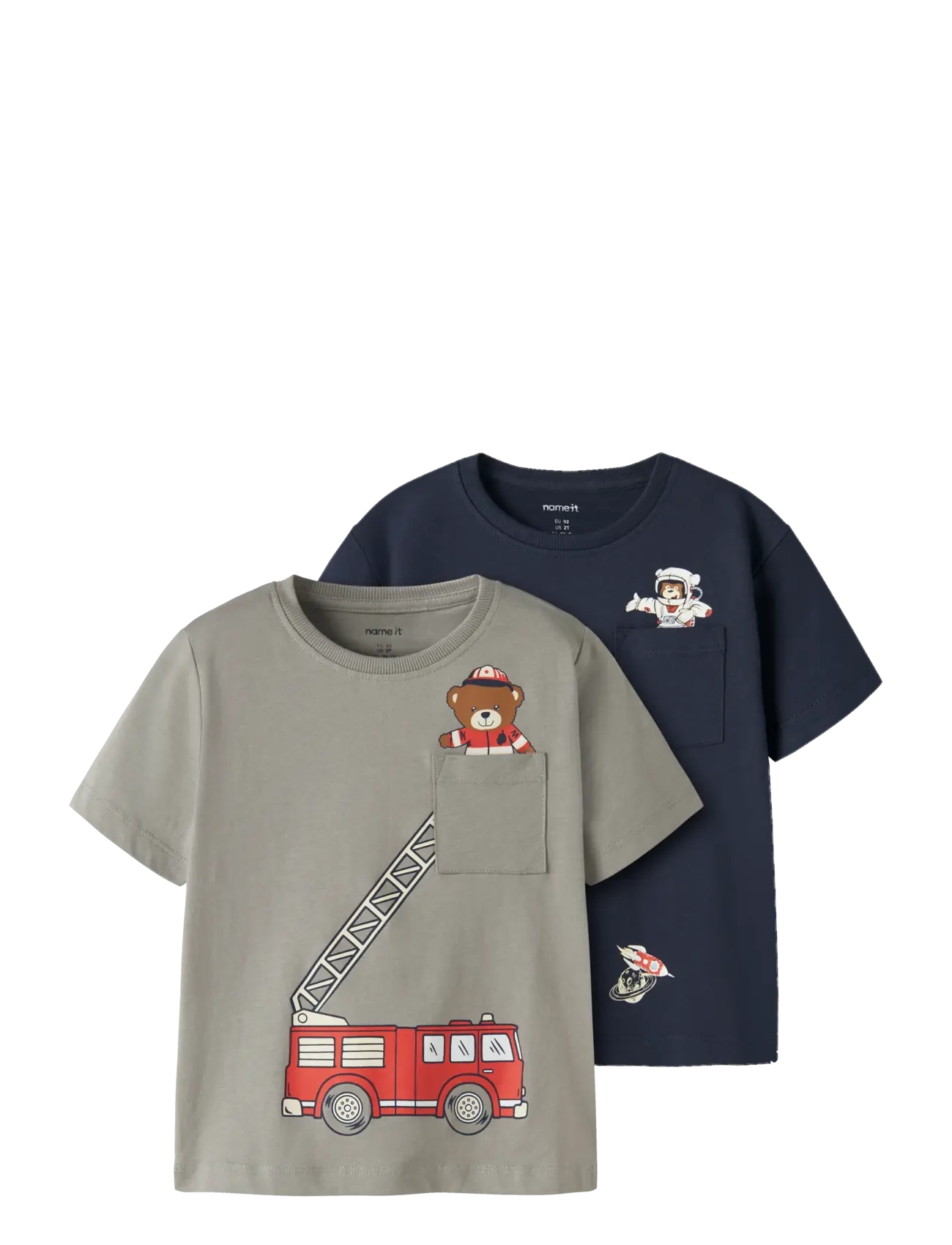 name it NMMVILIAN 2P SS NREG TOP - Kids 98-134 - SHADOW / navy