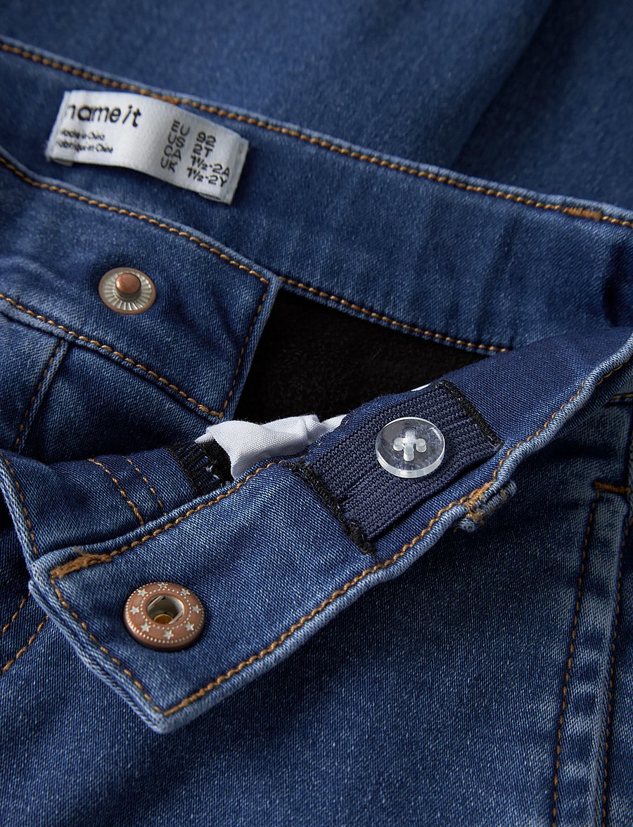 name it - NMFROSE WIDE FLEECE JEANS 6009-AN - medium blue denim - 4