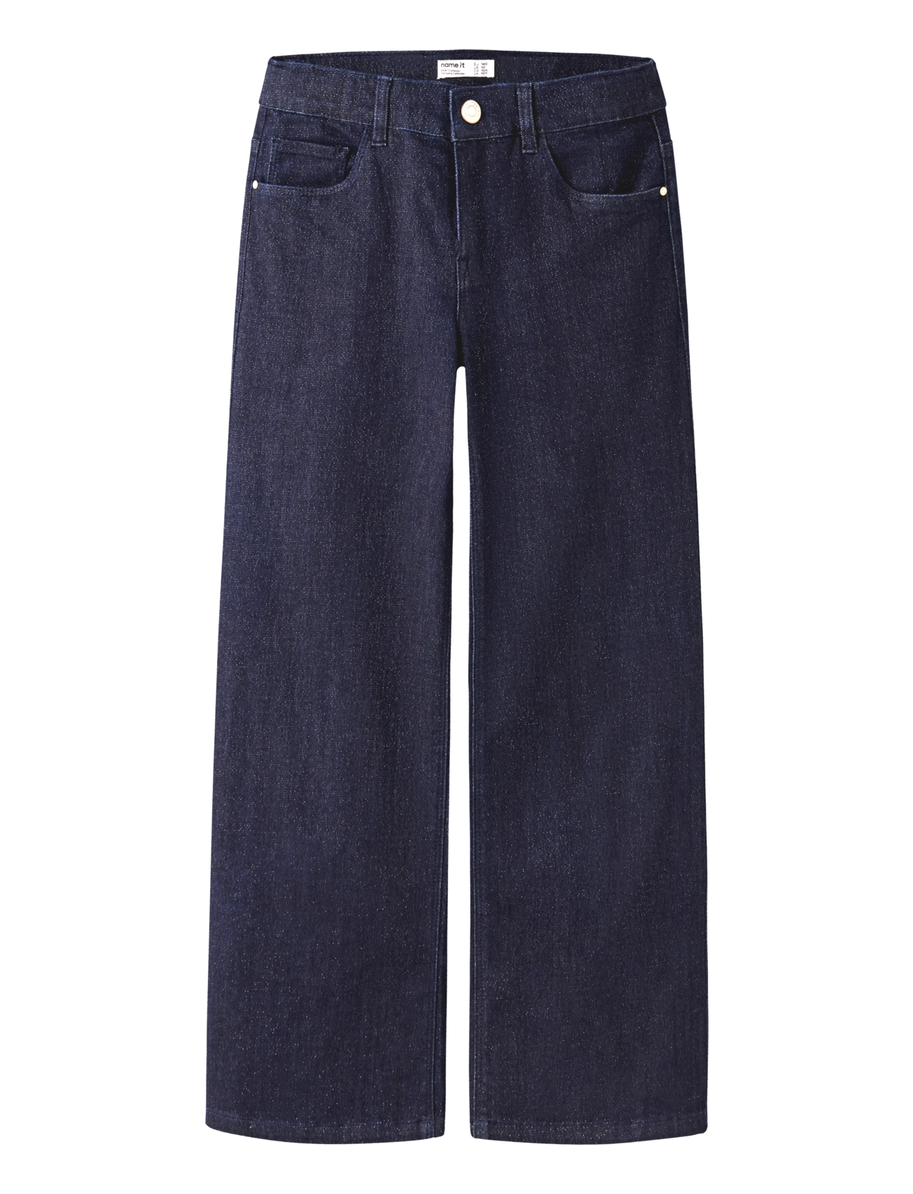 name it NKFROSE WIDE GLITTER JEANS 1208-LU - Jeans - DARK BLUE DENIM / navy