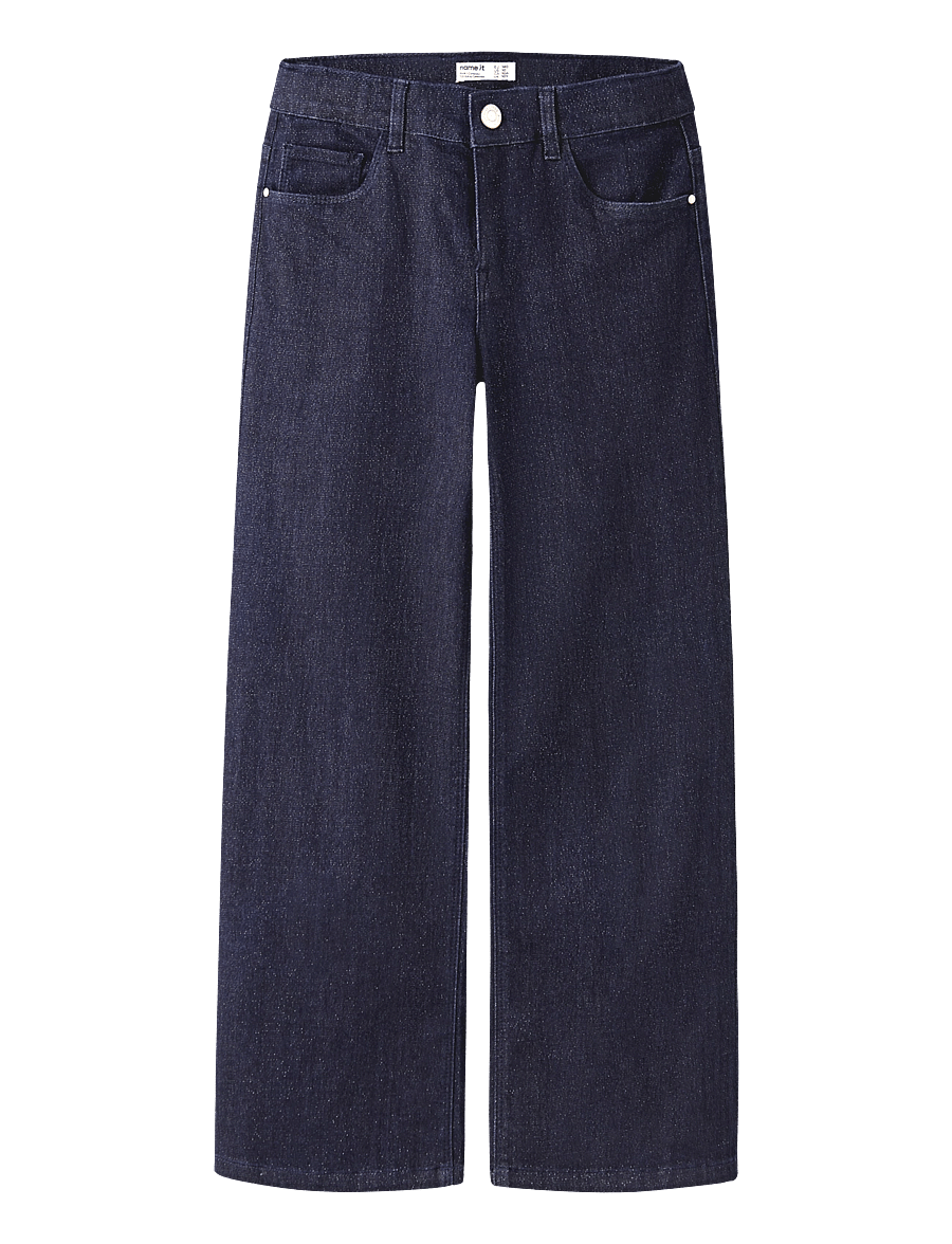 name it - NKFROSE WIDE GLITTER JEANS 1208-LU - dark blue denim - 0