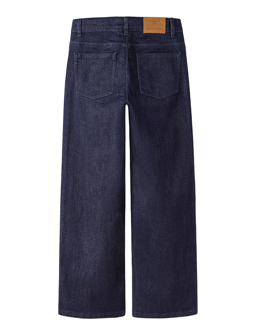 name it - NKFROSE WIDE GLITTER JEANS 1208-LU - dark blue denim - 1