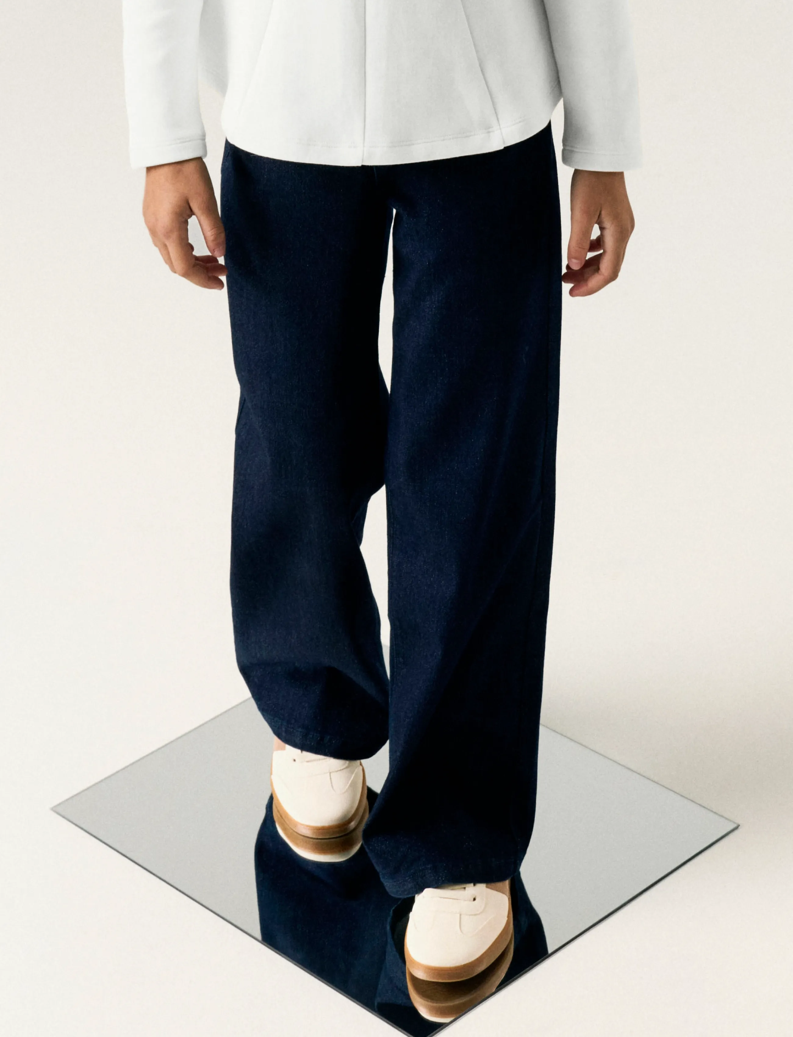 name it - NKFROSE WIDE GLITTER JEANS 1208-LU - dark blue denim - 2