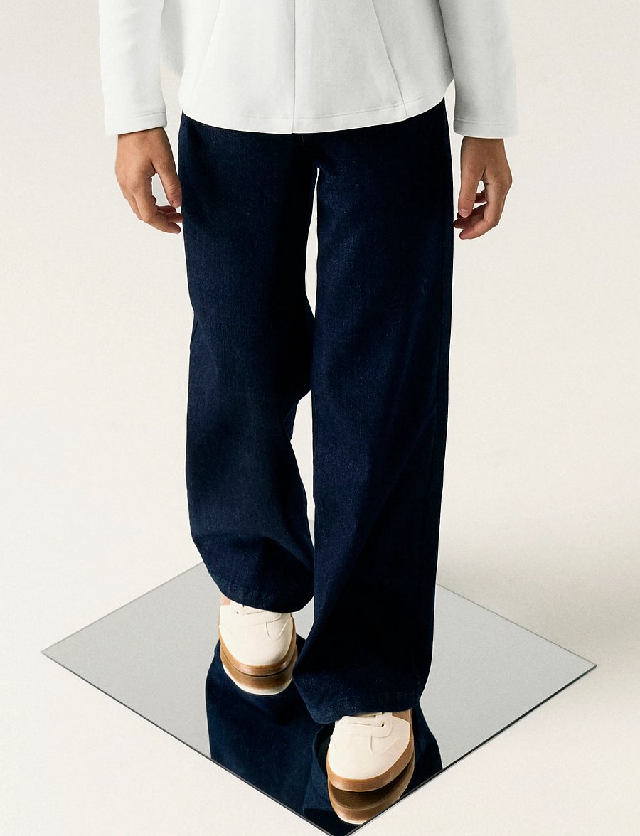 name it - NKFROSE WIDE GLITTER JEANS 1208-LU - dark blue denim - 2