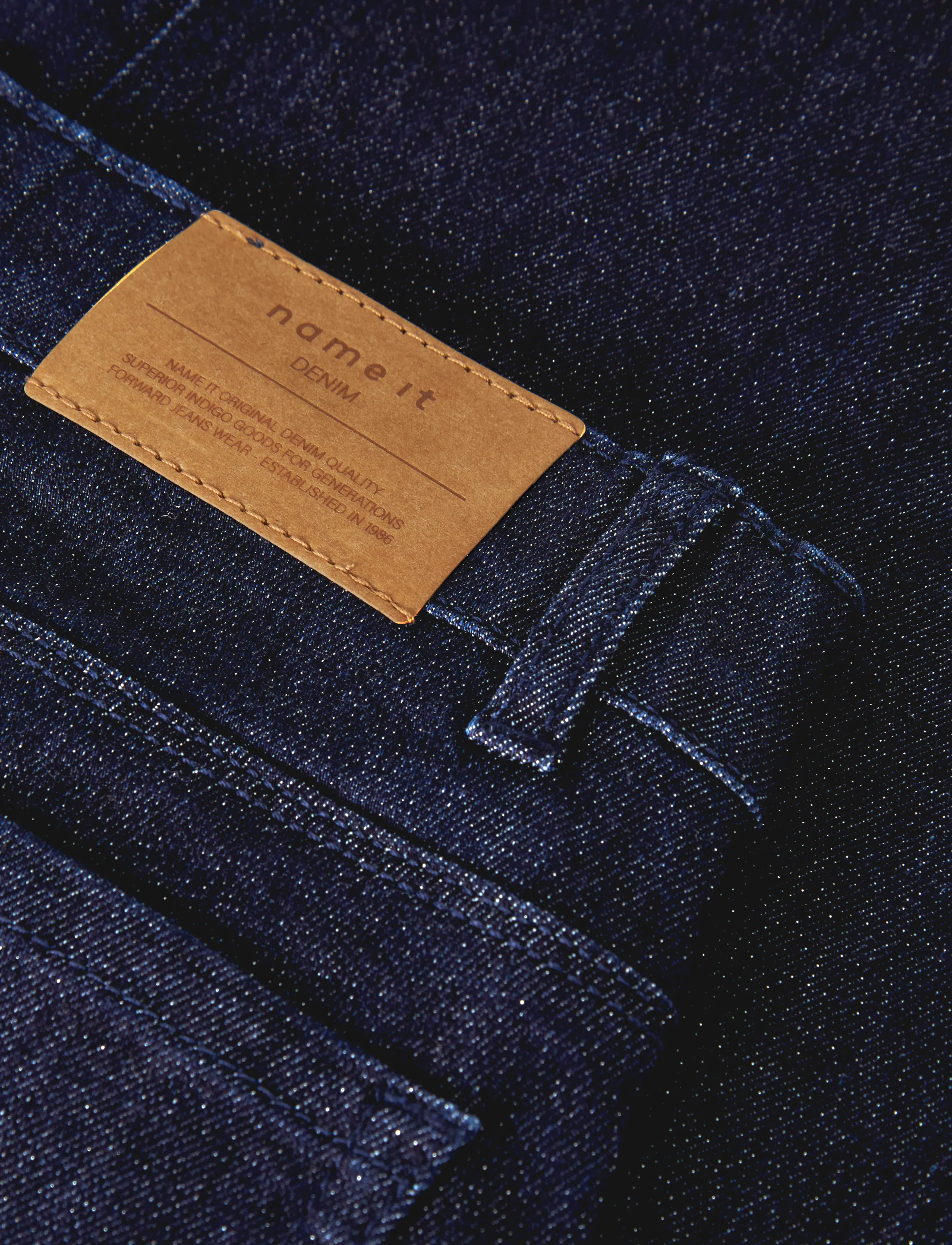 name it - NKFROSE WIDE GLITTER JEANS 1208-LU - dark blue denim - 4