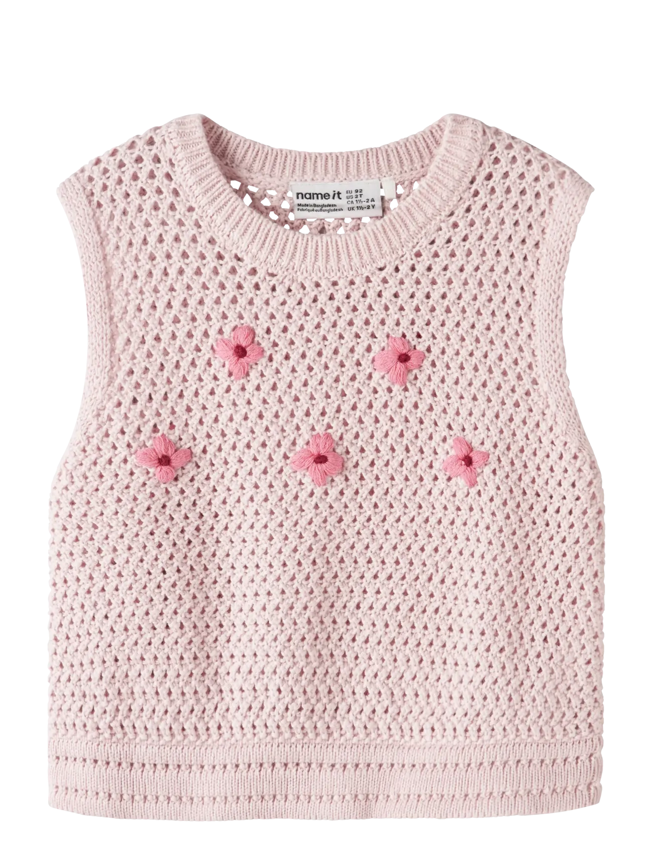 name it NMFKATTIE KNIT VEST - Västar - LOTUS / pink/rose