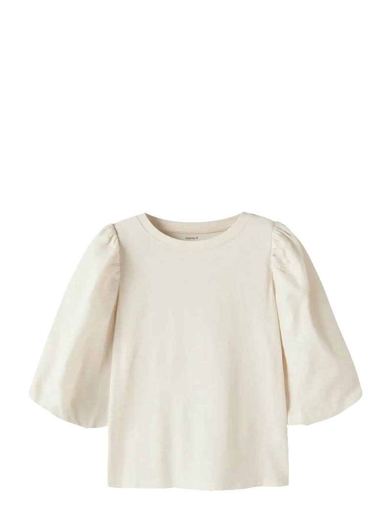 name it - NKFKOMHA 2/4 TOP - kortærmede t-shirts - antique white - 0