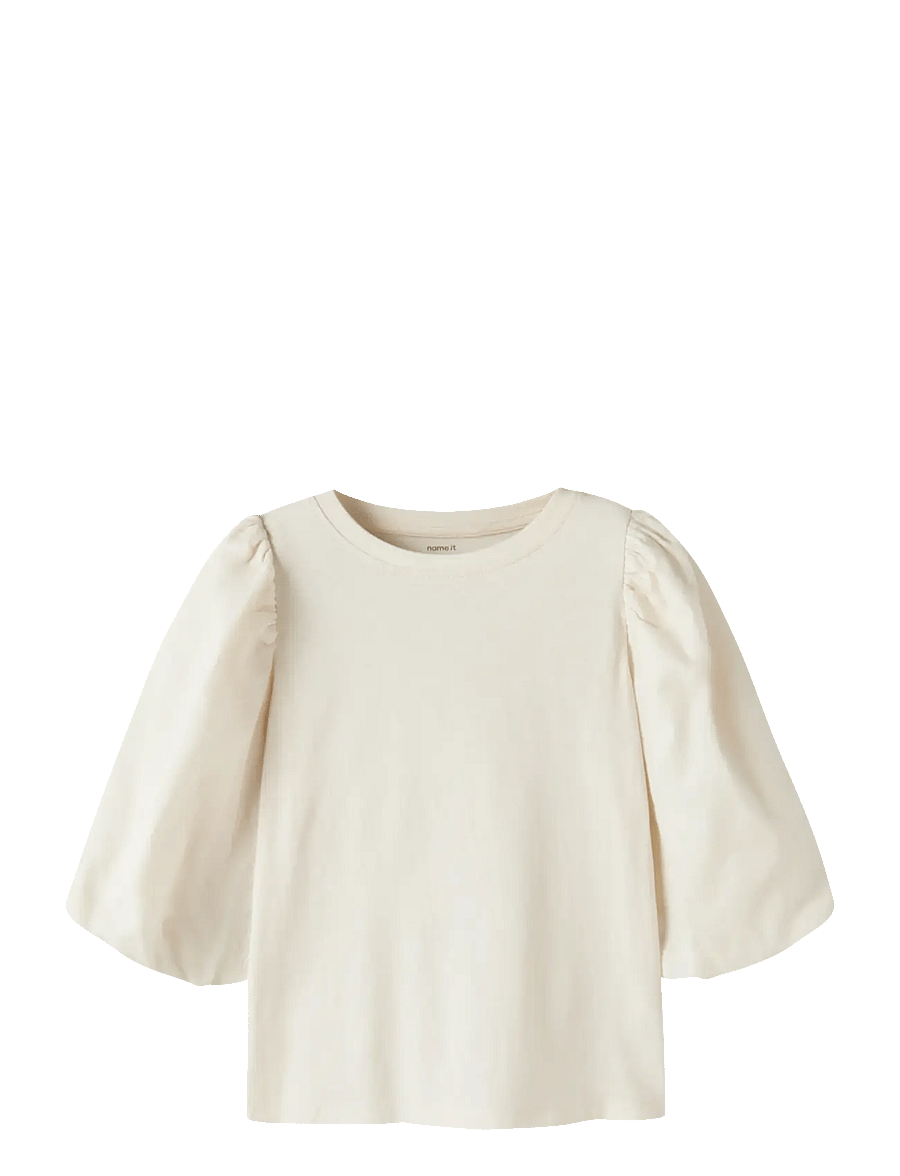 name it - NKFKOMHA 2/4 TOP - lühikeste varrukatega t-särgid - antique white - 0