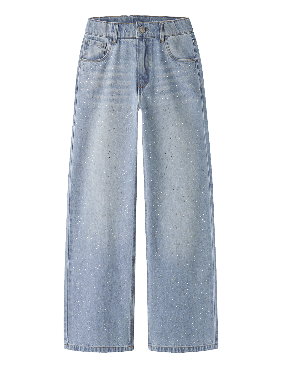 name it - NKFBELLA WIDE RHINE JEANS 6608-IM - light blue denim - 0