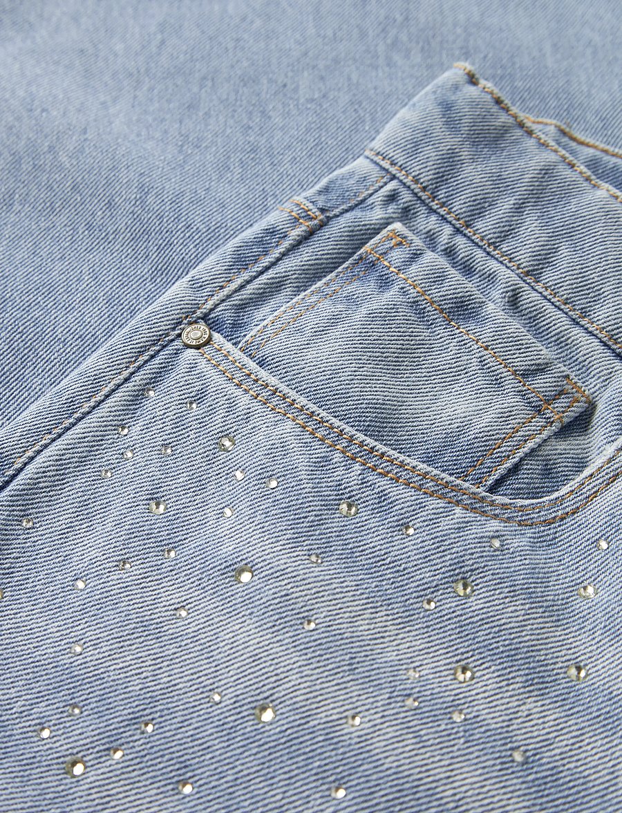 name it - NKFBELLA WIDE RHINE JEANS 6608-IM - light blue denim - 4