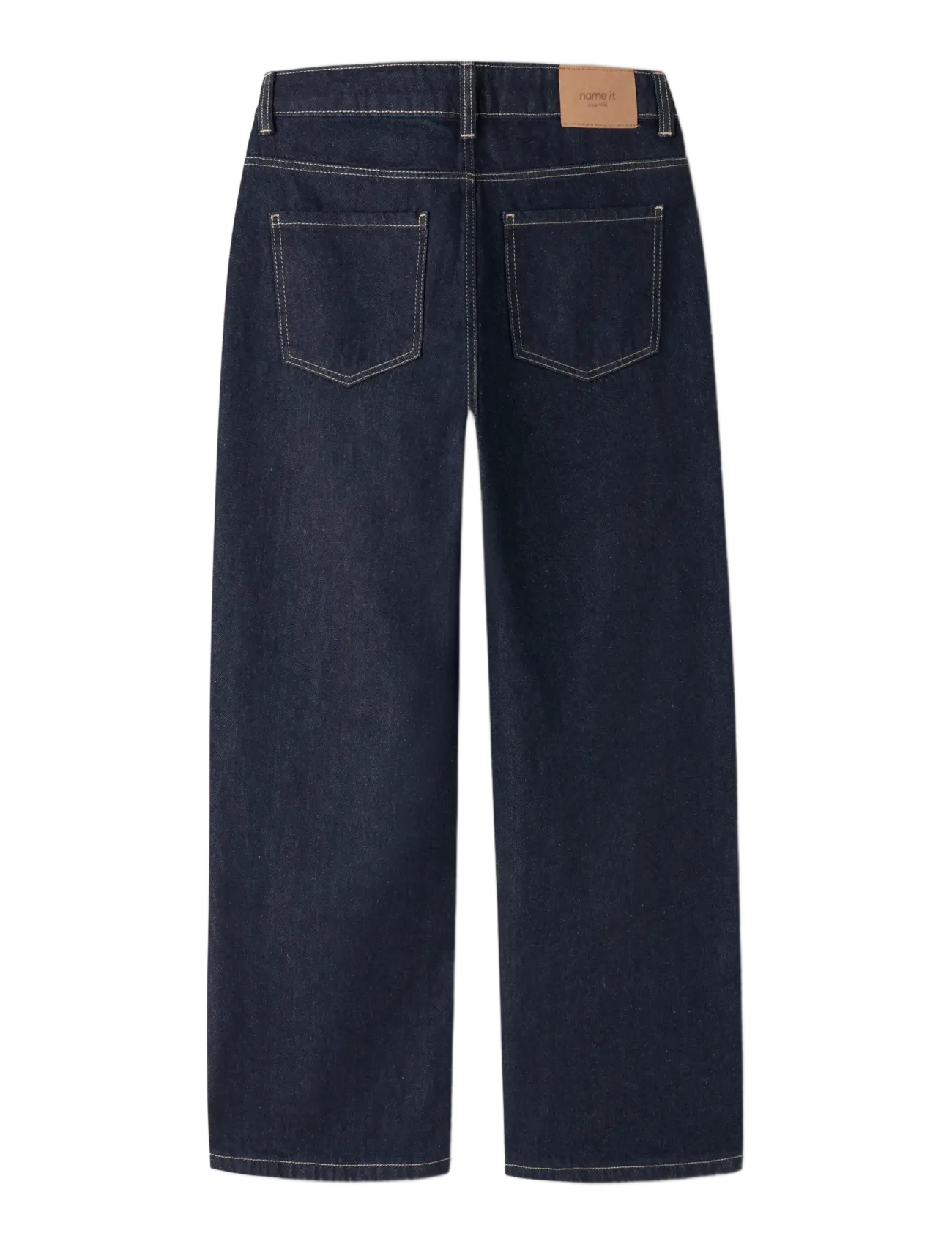 name it - NKFROSE WIDE LACE JEANS 4608-MJ - hosen mit weitem bein - dark blue denim - 1