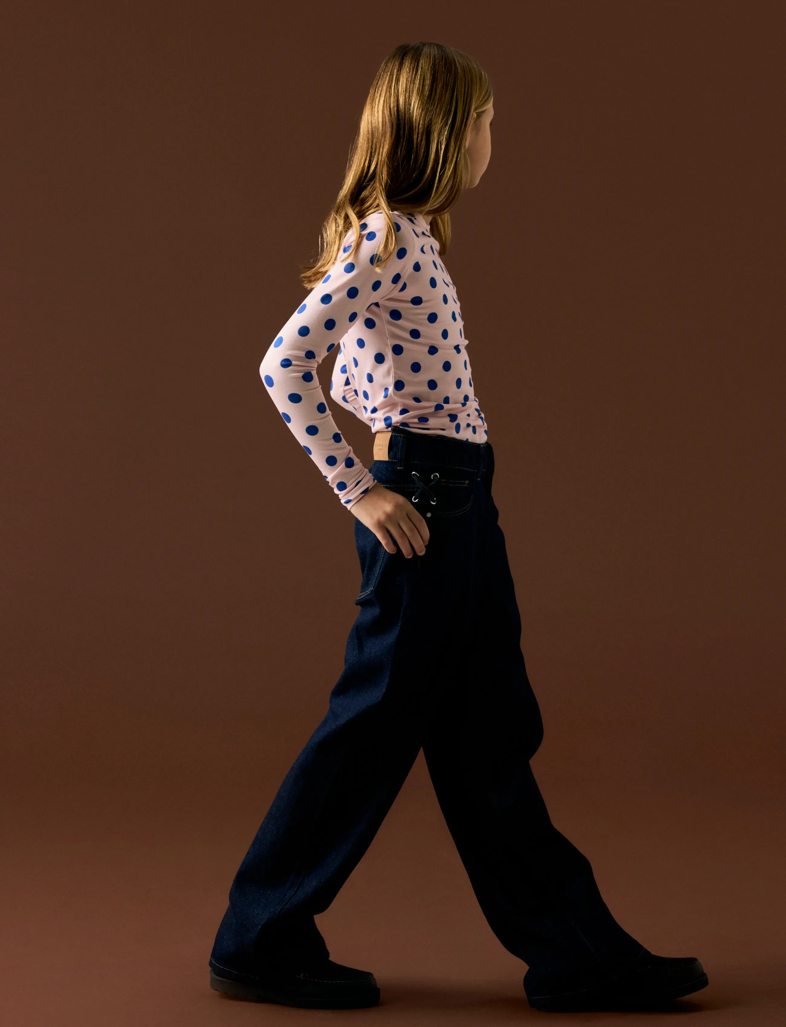 name it - NKFROSE WIDE LACE JEANS 4608-MJ - hosen mit weitem bein - dark blue denim - 3