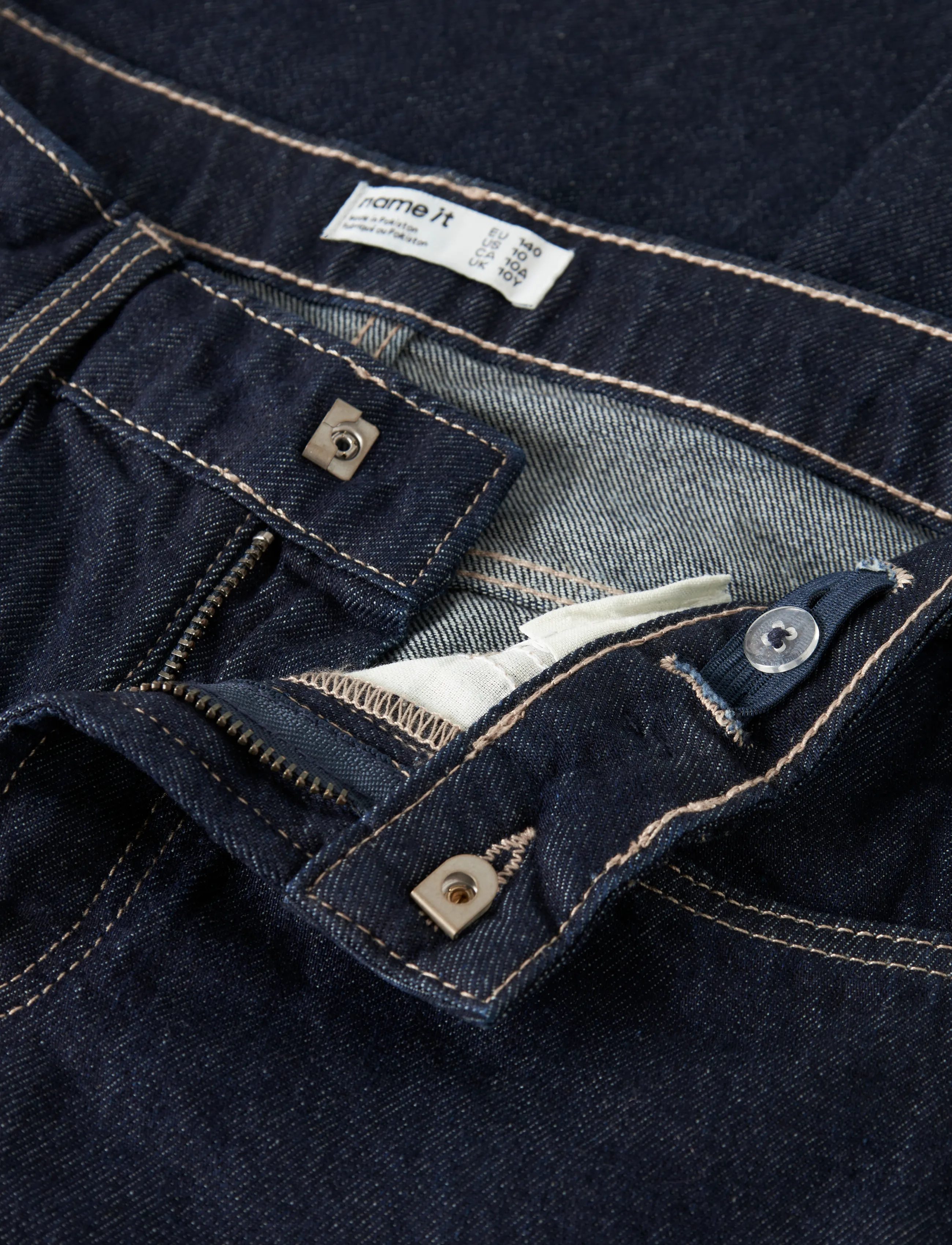 name it - NKFROSE WIDE LACE JEANS 4608-MJ - hosen mit weitem bein - dark blue denim - 5