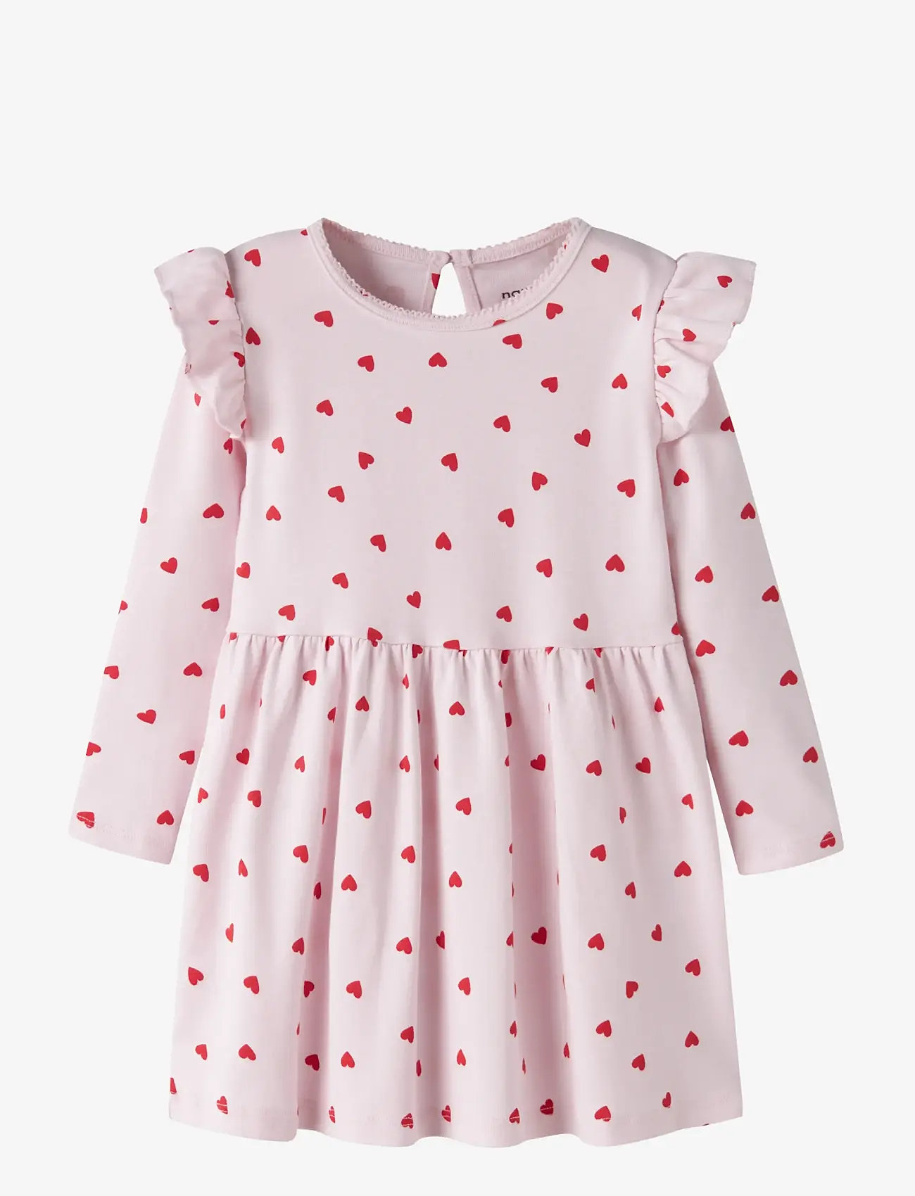 name it - NMFBHEART LS DRESS - pikkade varrukatega beebi kleidid - cradle pink - 1