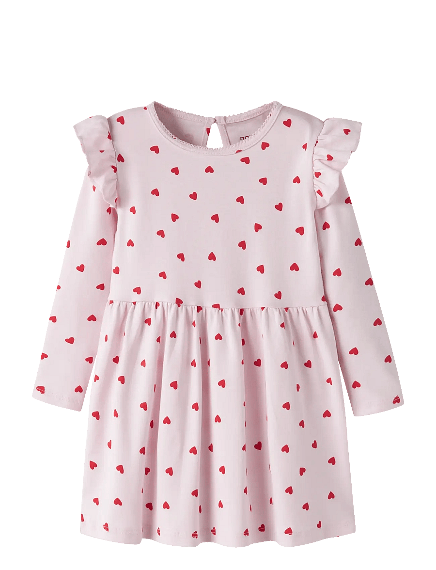 name it - NMFBHEART LS DRESS - långärmade babyklänningar - cradle pink - 1
