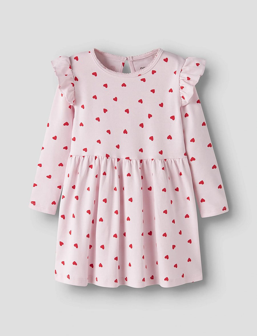 name it - NMFBHEART LS DRESS - långärmade babyklänningar - cradle pink - 0