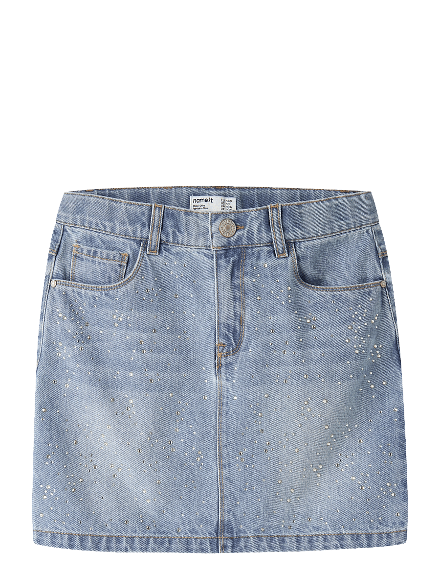 name it - NKFEMMA RHINE DNM SKIRT 6608-IM - korte nederdele - light blue denim - 0